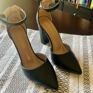 Black Ankle Strap Heel